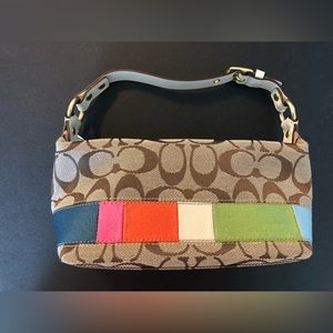 NWOT RARE Coach Signature Legacy Stripe Hobo Satchel Bag